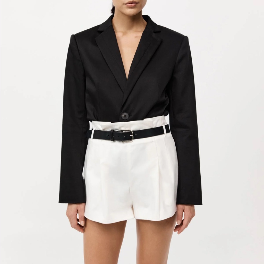 St Agni Cotton Paperbag Waist Shorts